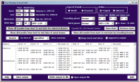 Software to calculate start and end dates of transits between two planets.