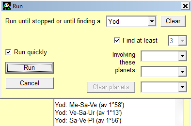 Finding 3 yods