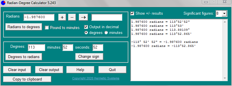 Radian-Degree Calculator screenshot #2