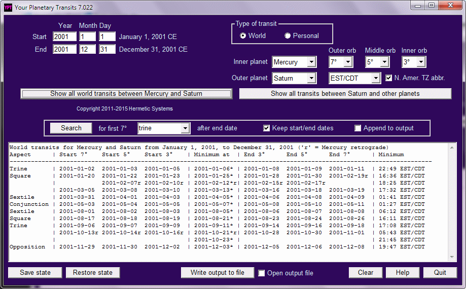 Windows 7 Your Planetary Transits 10.0 full